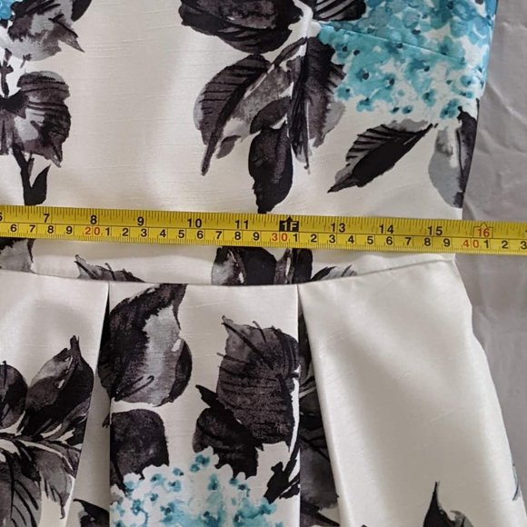 Precis Petite Blue Floral Dress sz 12 - Picture 11 of 12